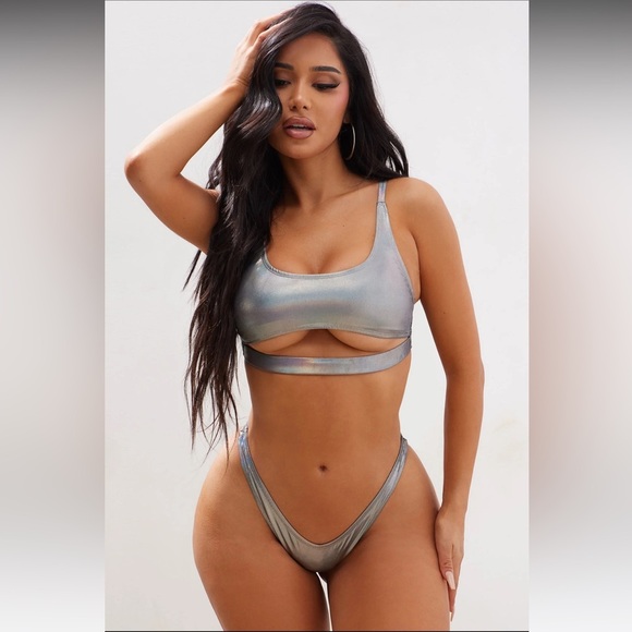 Euphoria Sexy Two Piece/Bikini | Color: Silver | NEW/NWT!! 👙🩶☀️🩶 - Picture 1 of 5